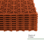 Outdoor Floor Tiles Interlocking Patio Decking | Brown