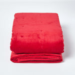 Velvet Cotton Quilted Throw | 150cm x 200cm | Red