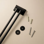 Double Towel Rail, Swivel, Easy To Install, Matt Black, Next Collection