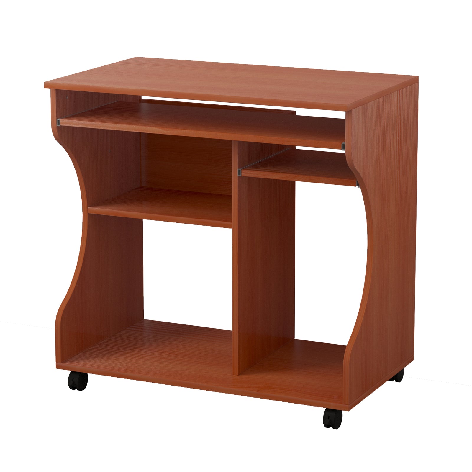 Computer Desk With Storage Shelf | Red