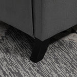 Button Tufted Microfibre Recliner Armchair | Charcoal Grey