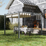 3 X 3(m) Aluminium Garden Pergola With Retractable Roof