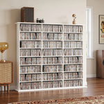 Dvd Storage Unit, Media Storage Shelf With 24 Compartments | White