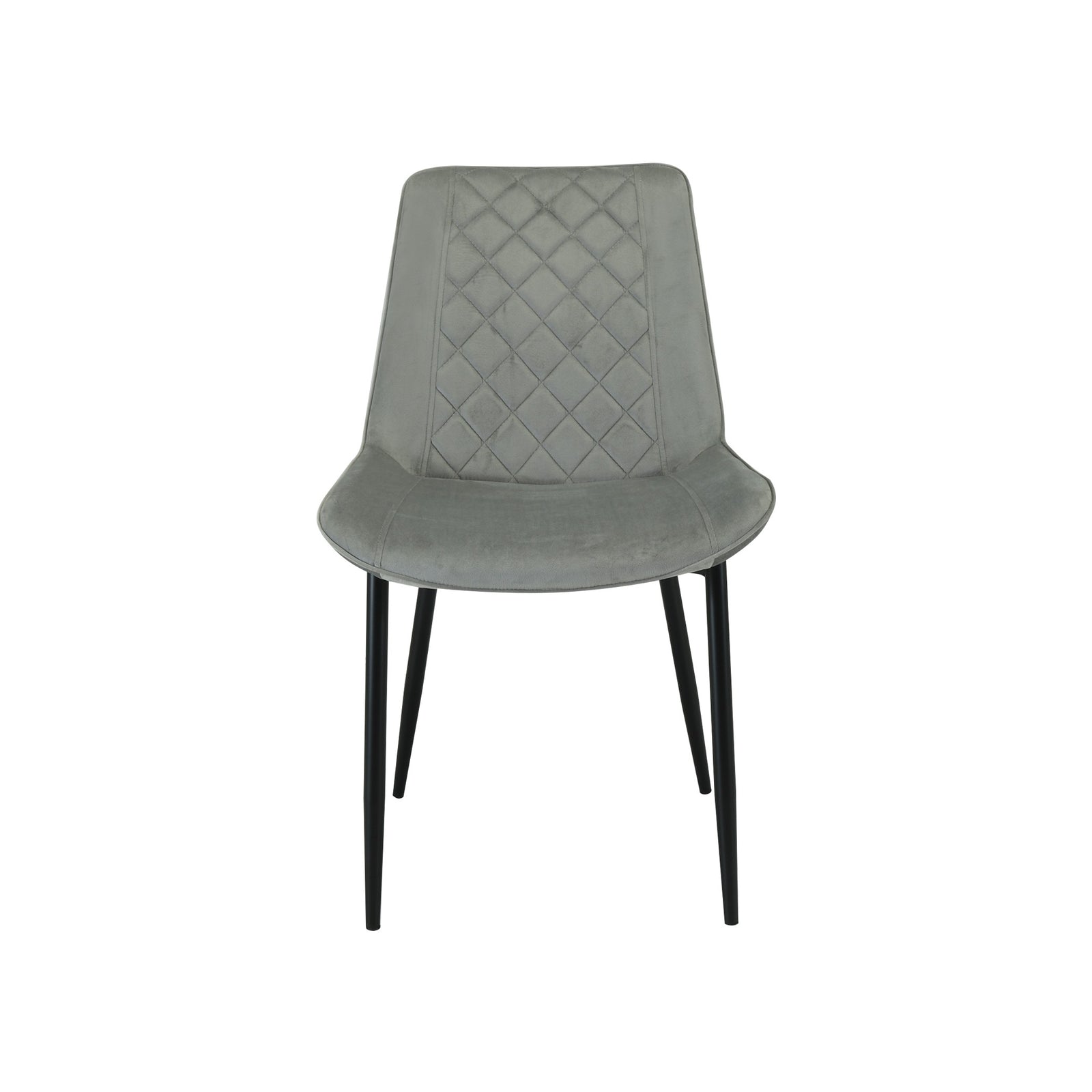 Stylish Miami Dining Table Set With 4 Velvet Amelia Chairs | Grey