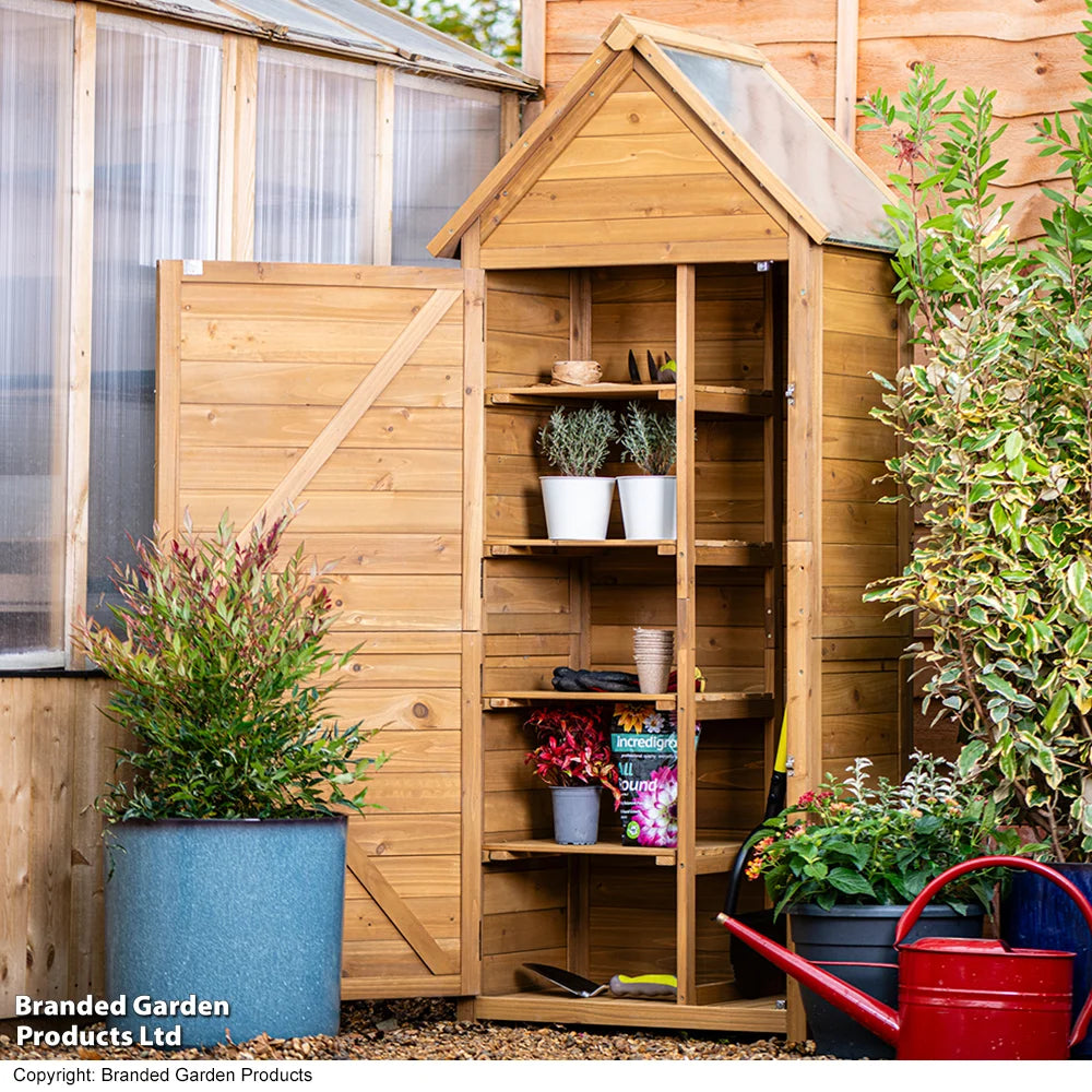 Garden_Gear Storage Cabinet W/galvanized Sheet Roof