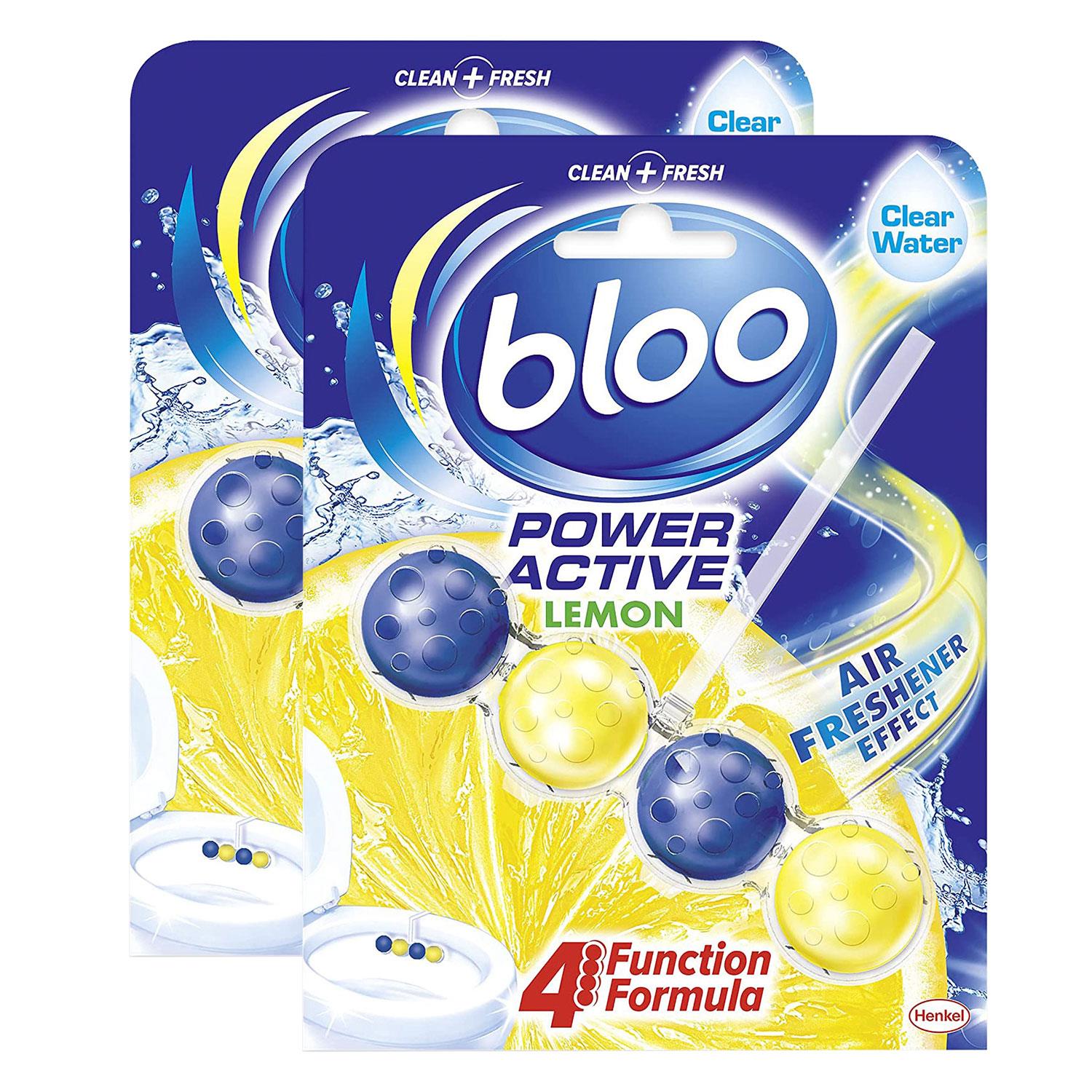 Power Active Lemon Toilet Rim Block 50g, 2pk