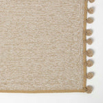 Tufted Cotton Bath Mat With Pom Pom Edges | 50 x 80cm | Natural