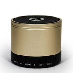 Mini Bluetooth Speaker With Led, Mp3, Fm Radio & Micro Sd Slot | Gold