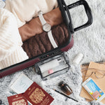 55x35x20cm Cabin Carry Bag Hard Shell Suitcase 100+ Airline Approved | Cabin | Burgundy