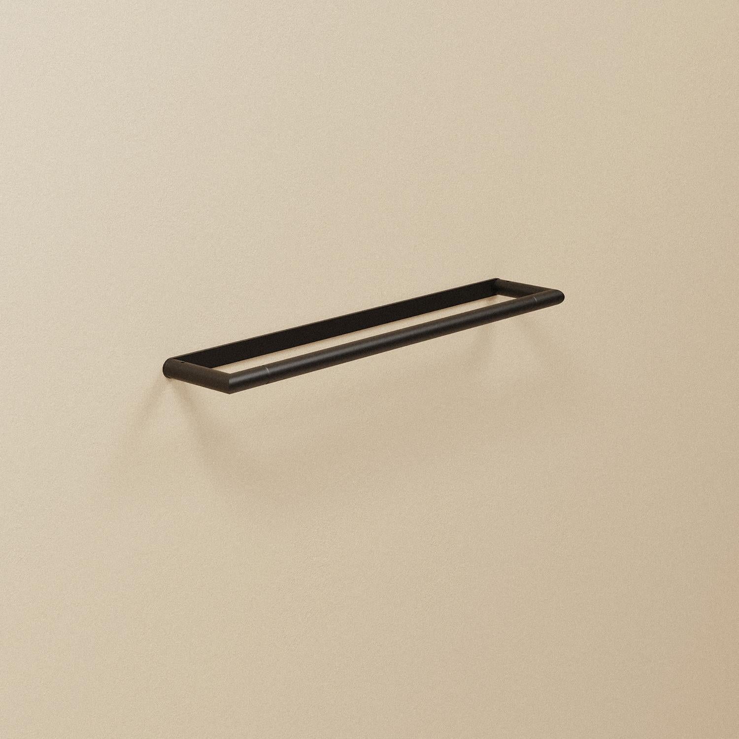 Towel Rack, Matt Black, Micra Collection