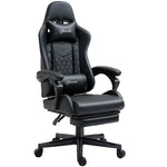 Faux Leather Gaming Chair W/ Arm | Black