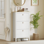 3 Drawer Shoe Cabinet For Hallway | White