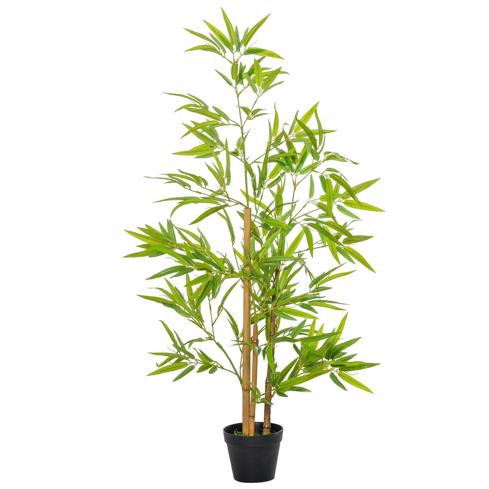 Set Of 2 120cm Artificial Bamboo Trees Plant With Pot
