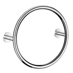 Polished Stainless Steel Heated Ring Towel Warmer Radiator | Polished Stainless Steel