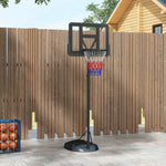 1.7-2.3m Adjustable Basketball Hoop And Stand | Black