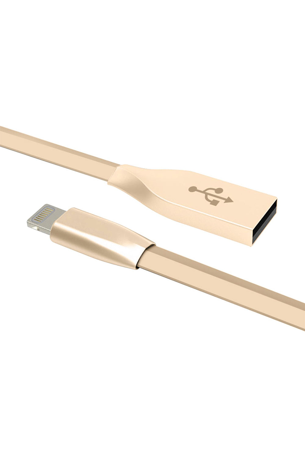 Spring Zinc Alloy Lightning To Usb Sync And Charge Cable 1 Meter | Gold