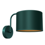 Verde Hand Made Scandi Style Wall Lamp In A Rich Green Finish With Gold Accents Holds 1xe27 Led Bulb