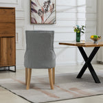 Set Of 2 Ravenna Fabric Dining Chairs | Gray