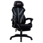 Mesh Office Recliner W/ Footrest Grey