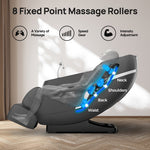 Zero Gravity Heated Full Body Massage Chair With Touch Screen Recliner With Back Heat, Foot Roller, Air Compression & Shiatsu For Home And Office