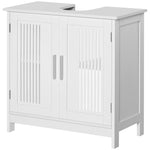 Bathroom Pedestal Under Sink Cabinet With Storage Shelf | One Size | White
