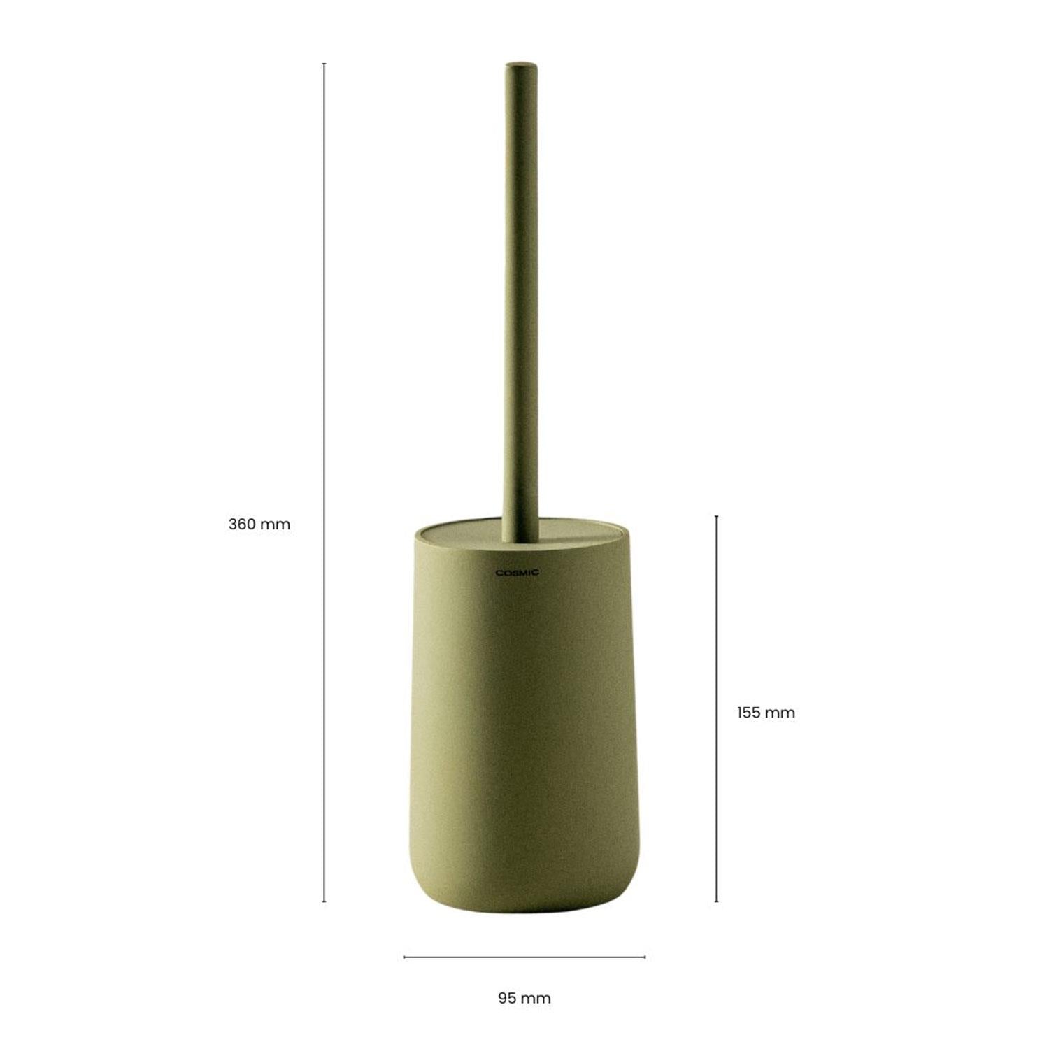 Toilet Brush, Free-standing, Polyresin Sage Green, Saona Collection