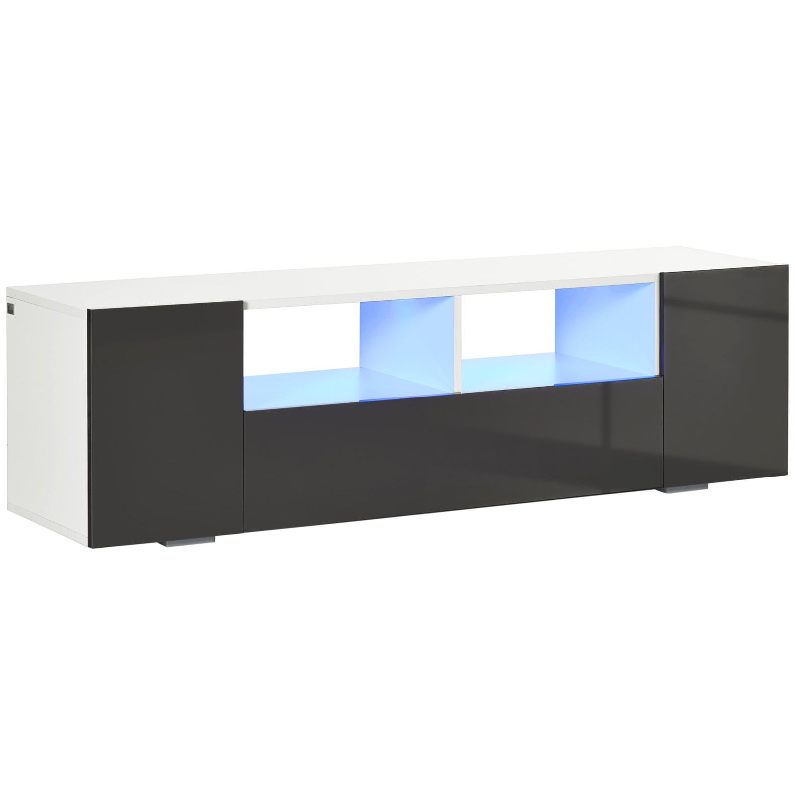 Tv Unit For Tvs Up To 60" With Led Lights | Gray
