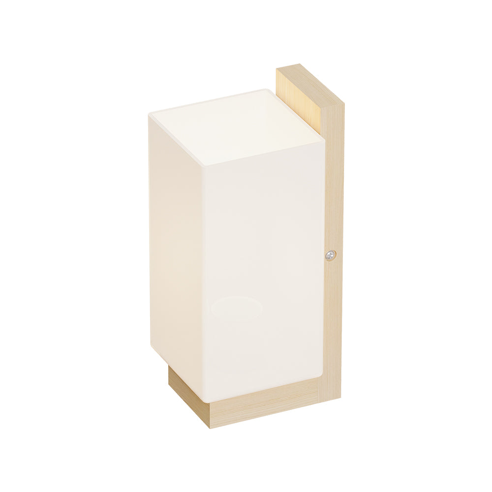 Vintage-inspired Wall Lamp With Natural Wood And Glass Shade – Elegant Lighting