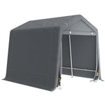 Outdoor Waterproof Garden Storage Shed Tent Zipper Doors | Dark Grey