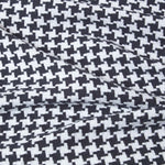 Houndstooth Design 100% Cotton Bedspread Throw | 255cm x 360cm | Black