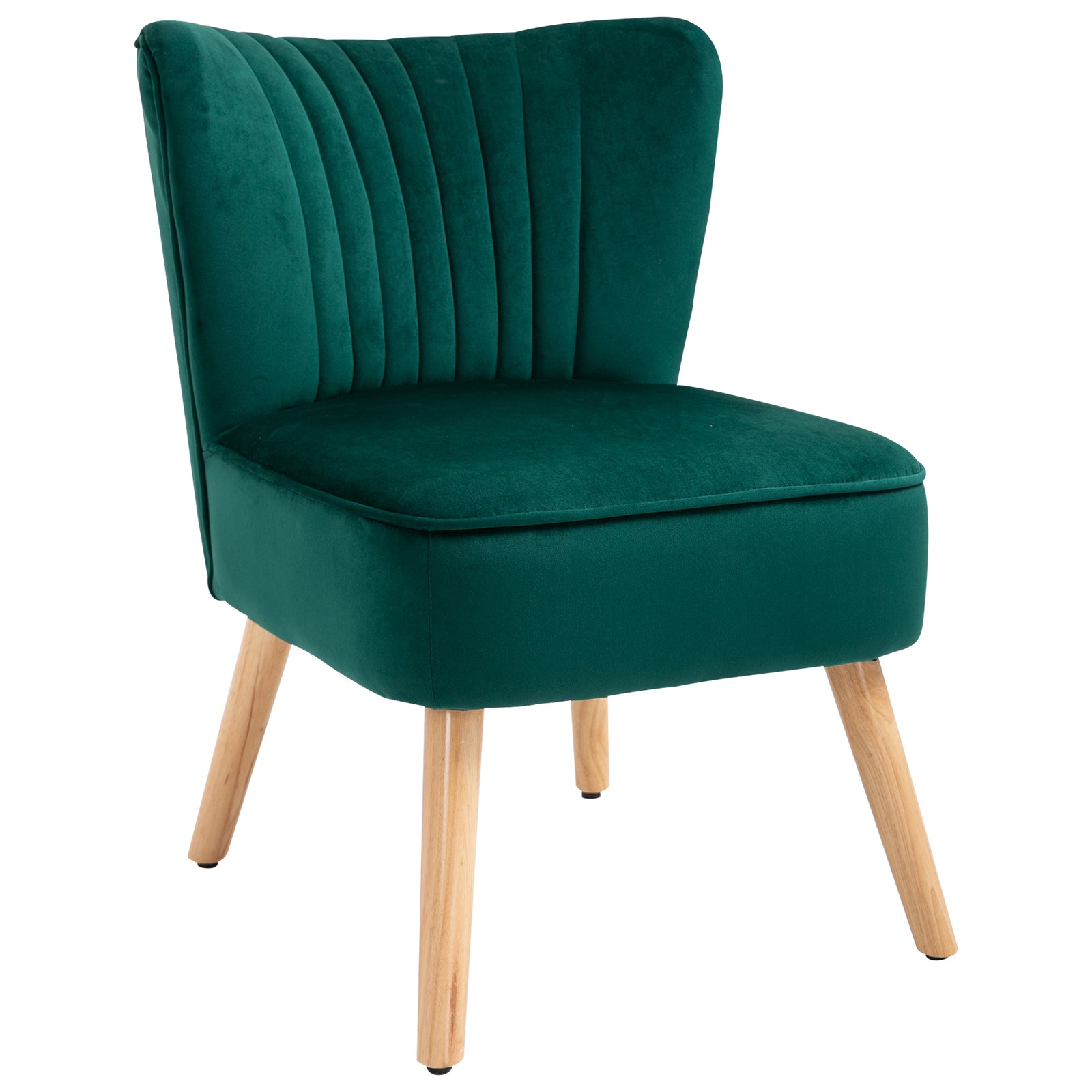 Velvet Accent Chair Occasional Tub Chair Living Room | One Size | Green