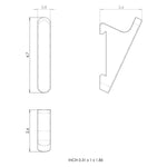 Towel Hook Coat Hook 2 Pcs Wall Guide Fits Alife Collection | Pale Green
