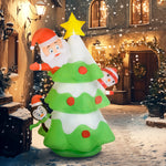 8ft Christmas Blow Up Tree With Santa Claus