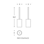 Toilet Brush & Holder, Glossy Gold Pvd, Architect S+ Collection