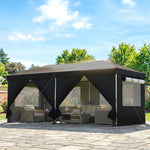 3 X 6 M Pop Up Gazebo, Upf50+ Wedding Party Tent Marquee | Black