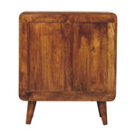 Solid Wood Mini Classic Chestnut Cabinet, Brown, 2 Doors