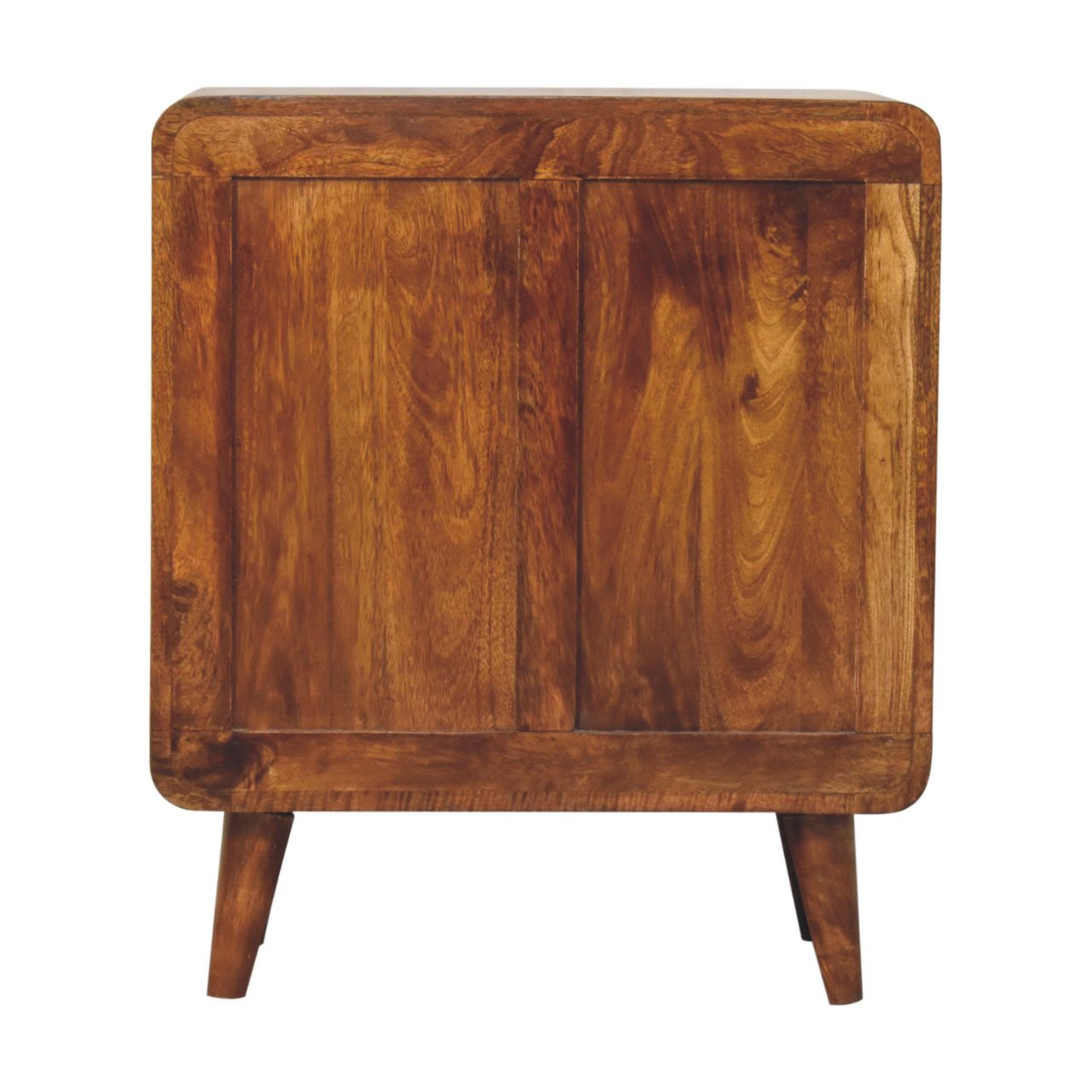 Solid Wood Mini Classic Chestnut Cabinet, Brown, 2 Doors