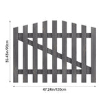 Rustic Wooden Garden Gate With Arched Top Weathered Gray Finish | Medium | Grey