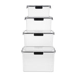 Stackable Clear Fridge Organisers Storage Boxes | Set of 4