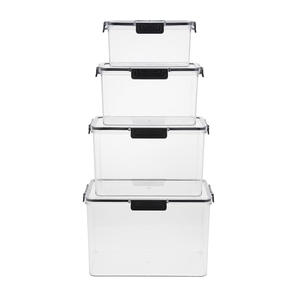 Stackable Clear Fridge Organisers Storage Boxes | Set of 4