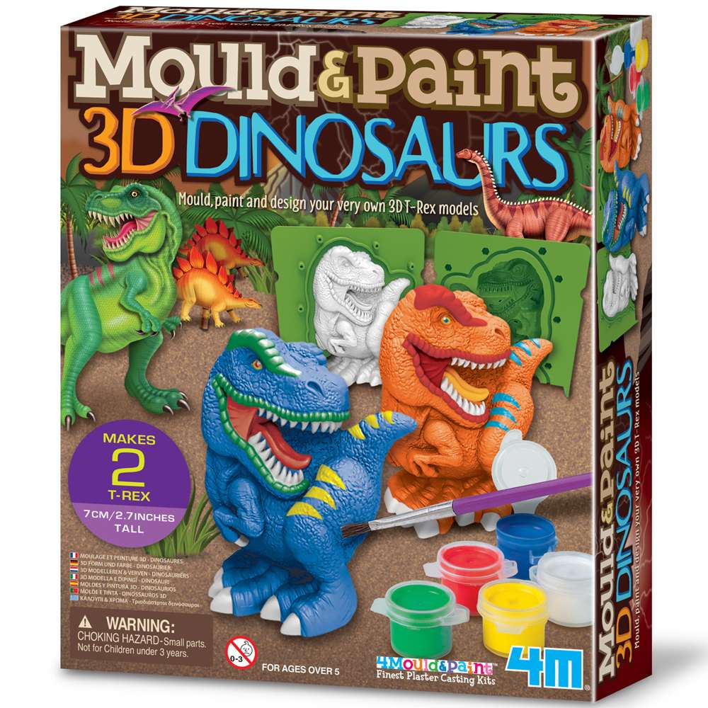 Mould & Paint - 3d Dinosaurs