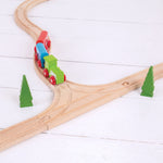 Bigjigs Toys 2 T-Junction Track Pieces for Wooden Train Sets