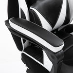 Gaming Chair Reclining W/ Footrest | White