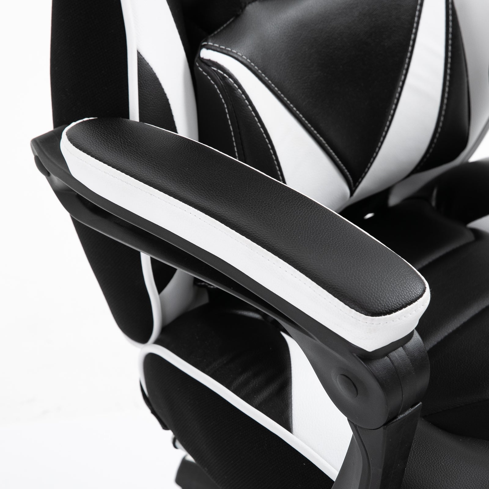 Gaming Chair Reclining W/ Footrest | White
