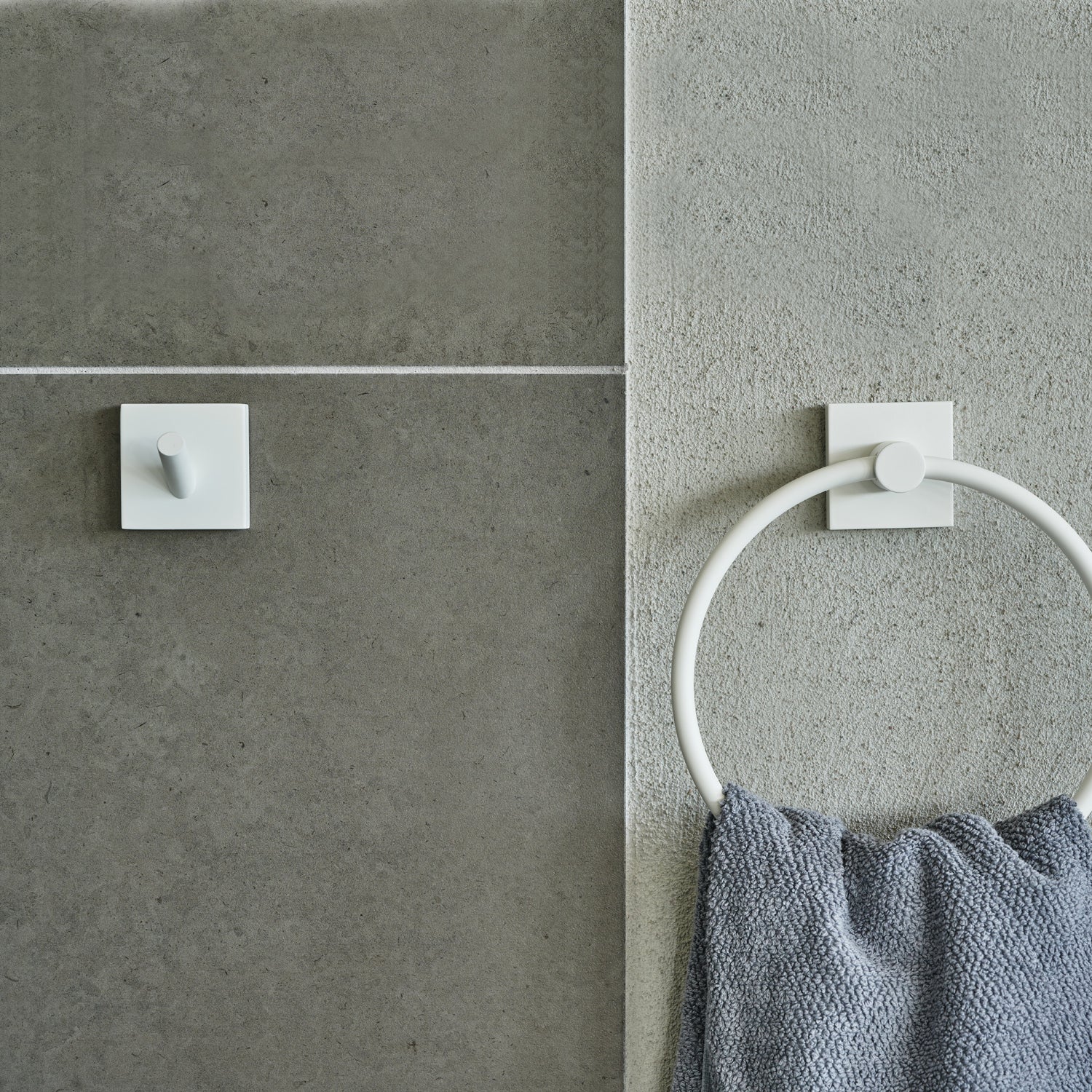 Towel Hooks Wall Mounted Storage Non-rust Brass Core | Single | White