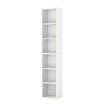 Bookcases Book Shelf Shelving Storage Unit Slim Wood Office Home | White