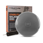 Structure Fitness Wobble Stability Balance Cushion With Dual Textured Surface & Pump