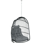Rattan Egg Chair W/ Installation Kit, Outdoor Swing Chair