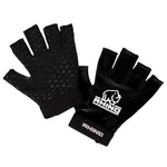 Unisex Adult Pro Half Finger Rugby Mitts | Small | Black