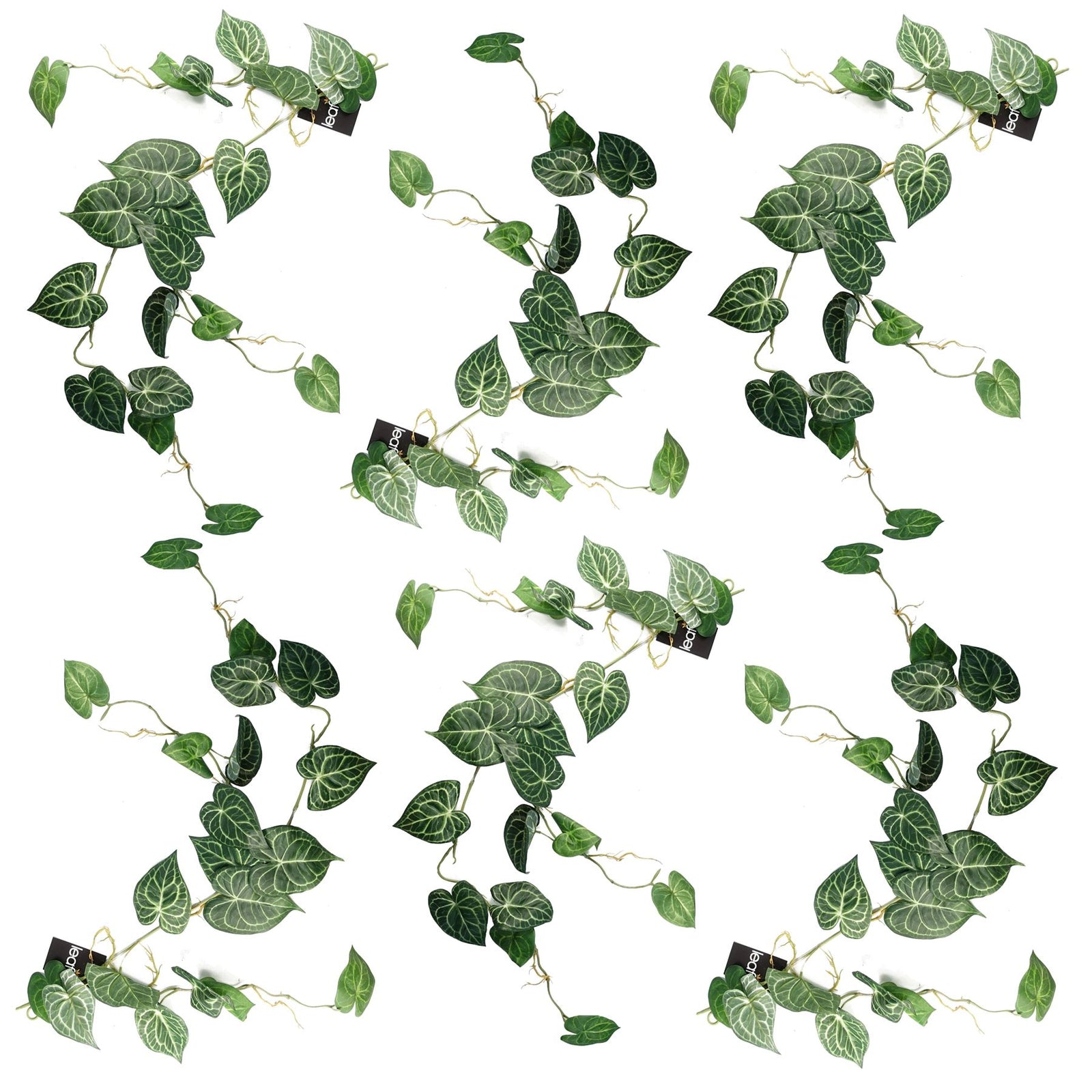 6 X 100cm Artificial Hanging Trailing Rounded Ivy Plant